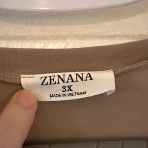Zenana Outfitters Tan Top - 3X
